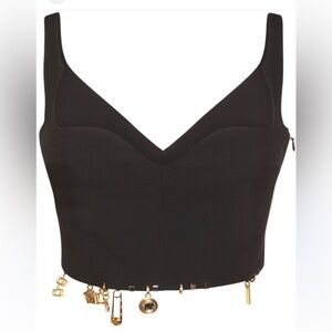 Versace Embellished Charm Top